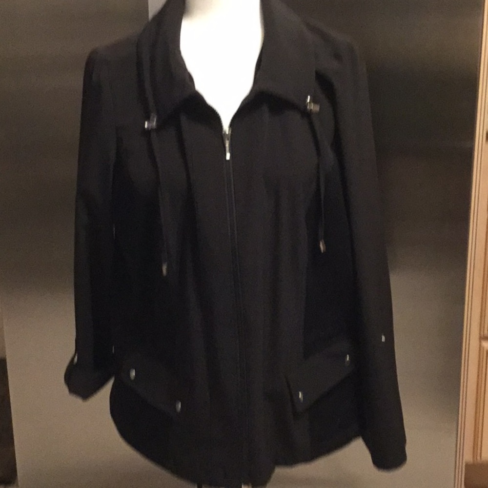Black Rafaella L/S Jacket with mesh trim Sz LG